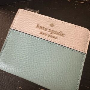Kate Spade Blue and White Leather Wallet